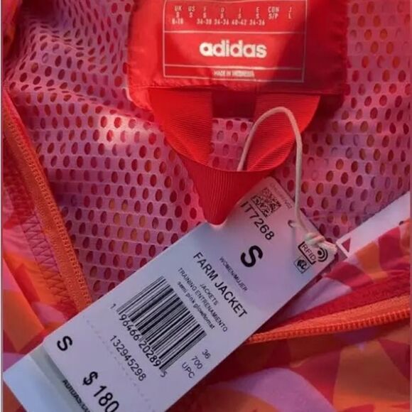 Adidas Pink and Orange Farm Jacket - Picture 4 of 4